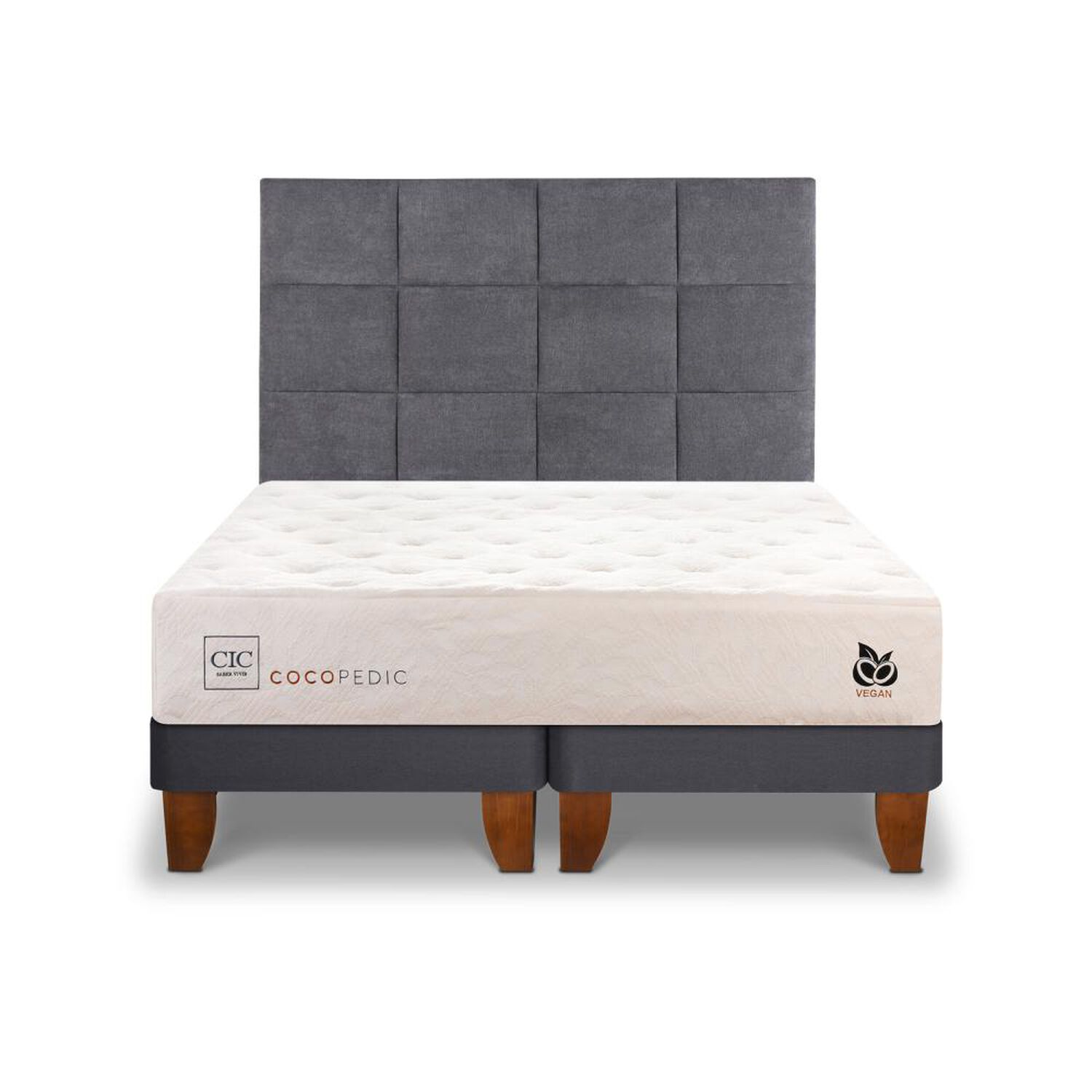 Cama Europea Cic Cocopedic / 2 Plazas / Base Dividida + Respaldo image number 0.0