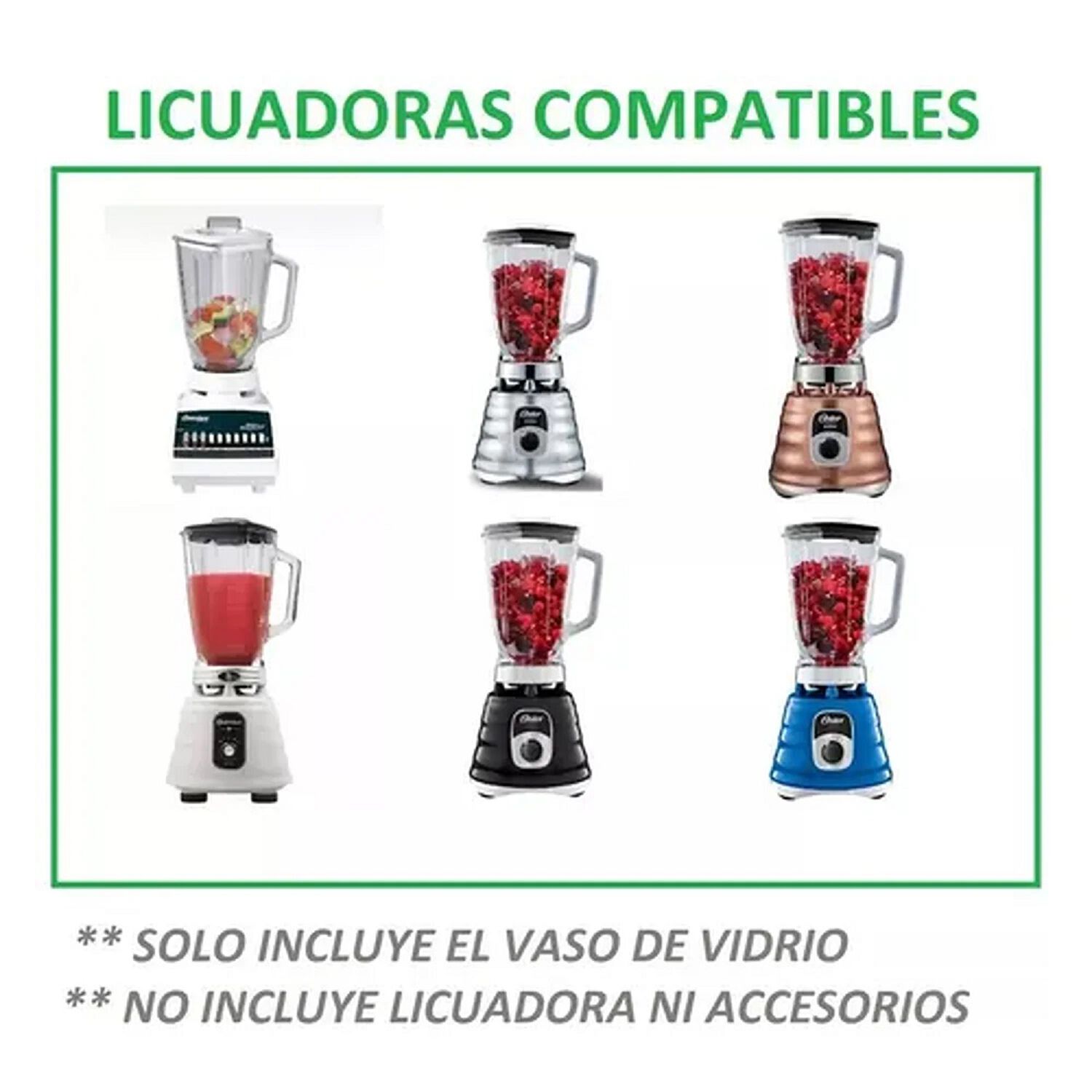 Vaso Vidrio 1.25lt Para Licuadoras Oster Blstaj-gts image number 2.0