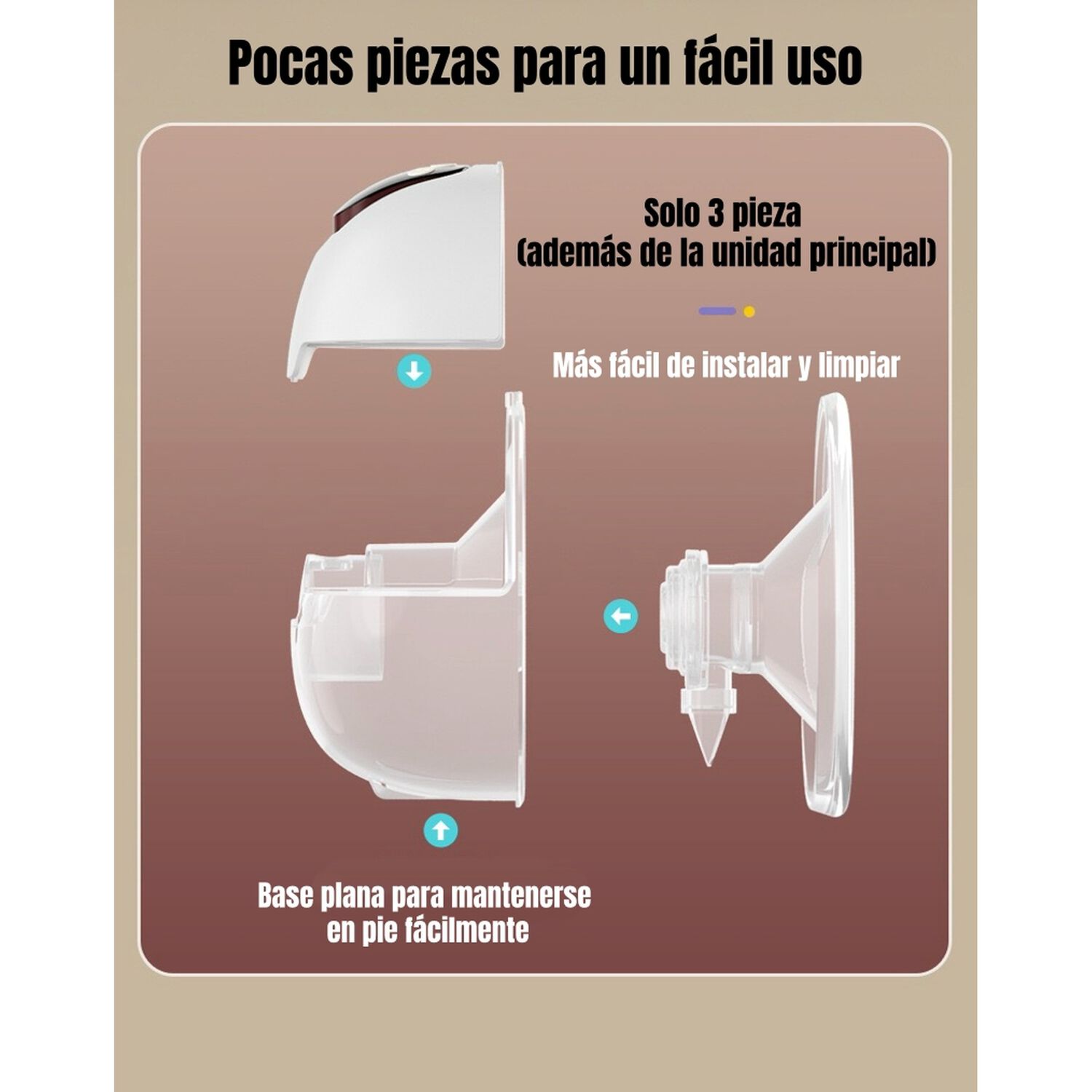 Extractor De Leche El&eacute;ctrico Port&aacute;til W210 Lubabycas image number 1.0