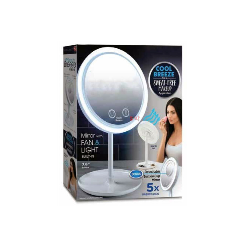 Espejo 5x Para Maquillaje Con Luz Led Y Ventilador - Ps image number 4.0