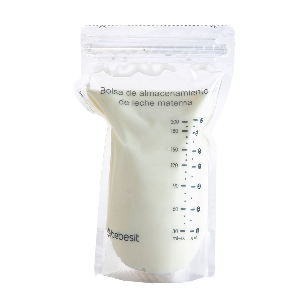 Pack 30 Bolsas Para Almacenar Leche Materna 200 Ml Bebesit image number 1.0