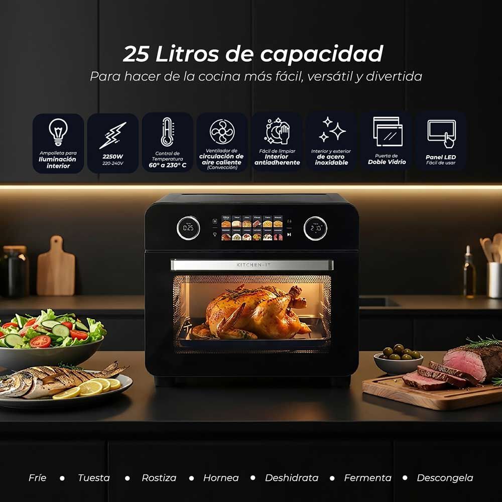 Horno Freidora De Aire Smart Edition 25 Litros Kitchen-it image number 4.0