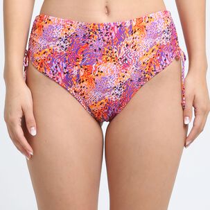Bikini Calzón Cadera Ajustable Estampado Naranja