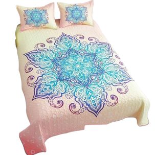 Cubrecama Quilt De Verano 2 Plazas + 2 Funda Medida 230x250cm