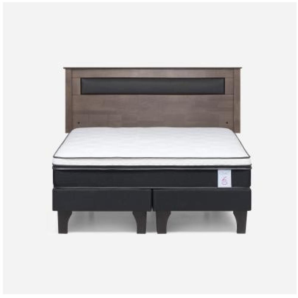 Cama Europea Rosen New Style / 2 Plazas / Base Dividida + Respaldo image number 7.0