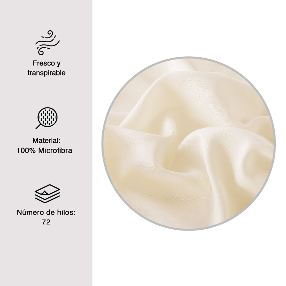 Sábana Broderie 2 Plazas Crema image number 2.0