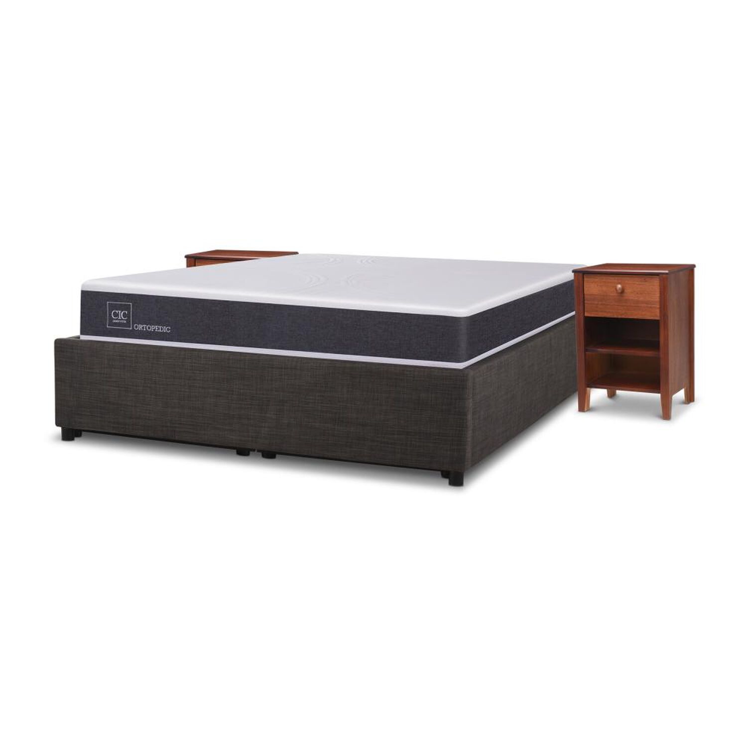 Cama Ba&uacute;l Cic New Ortopedic / 2 Plazas / Base Normal + Velador image number 4.0