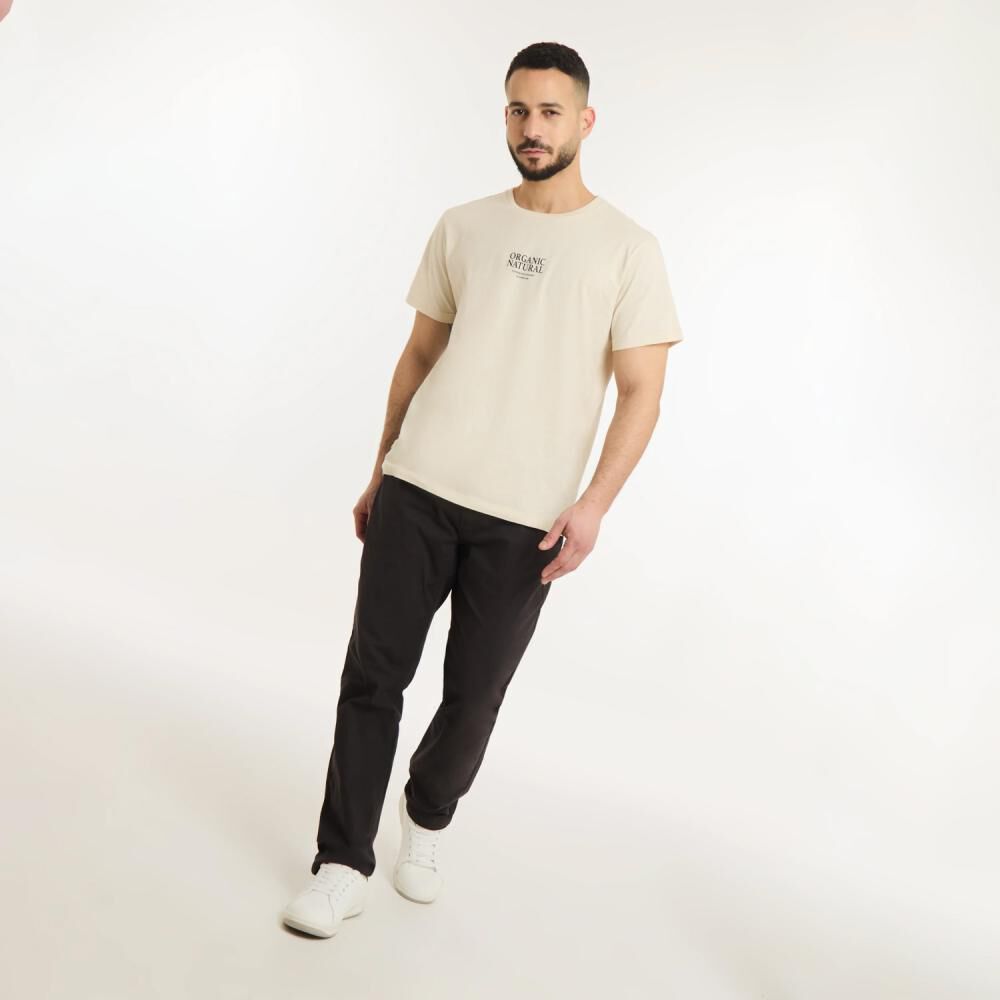 Polera Slim Manga Corta Cuello Redondo Hombre Az Black image number 1.0