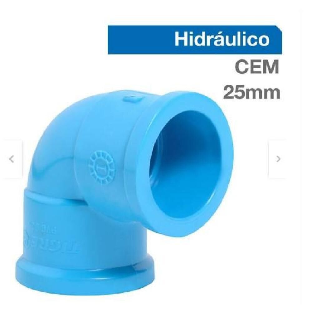 Pack 5un Codo Pvc Hidráulico 25mm Pn10 image number 1.0