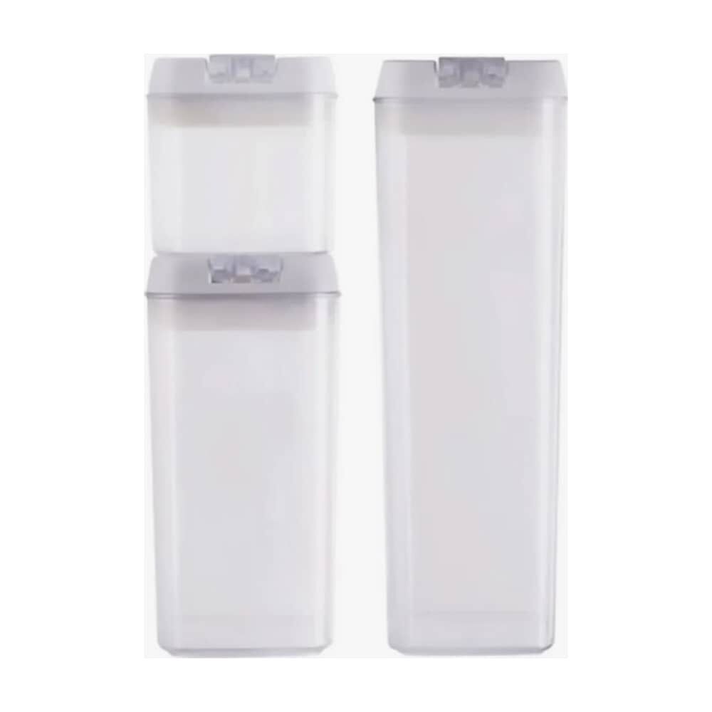 Set 3 Contenedores Transparentes Herm&eacute;ticos Con Tapa image number 2.0