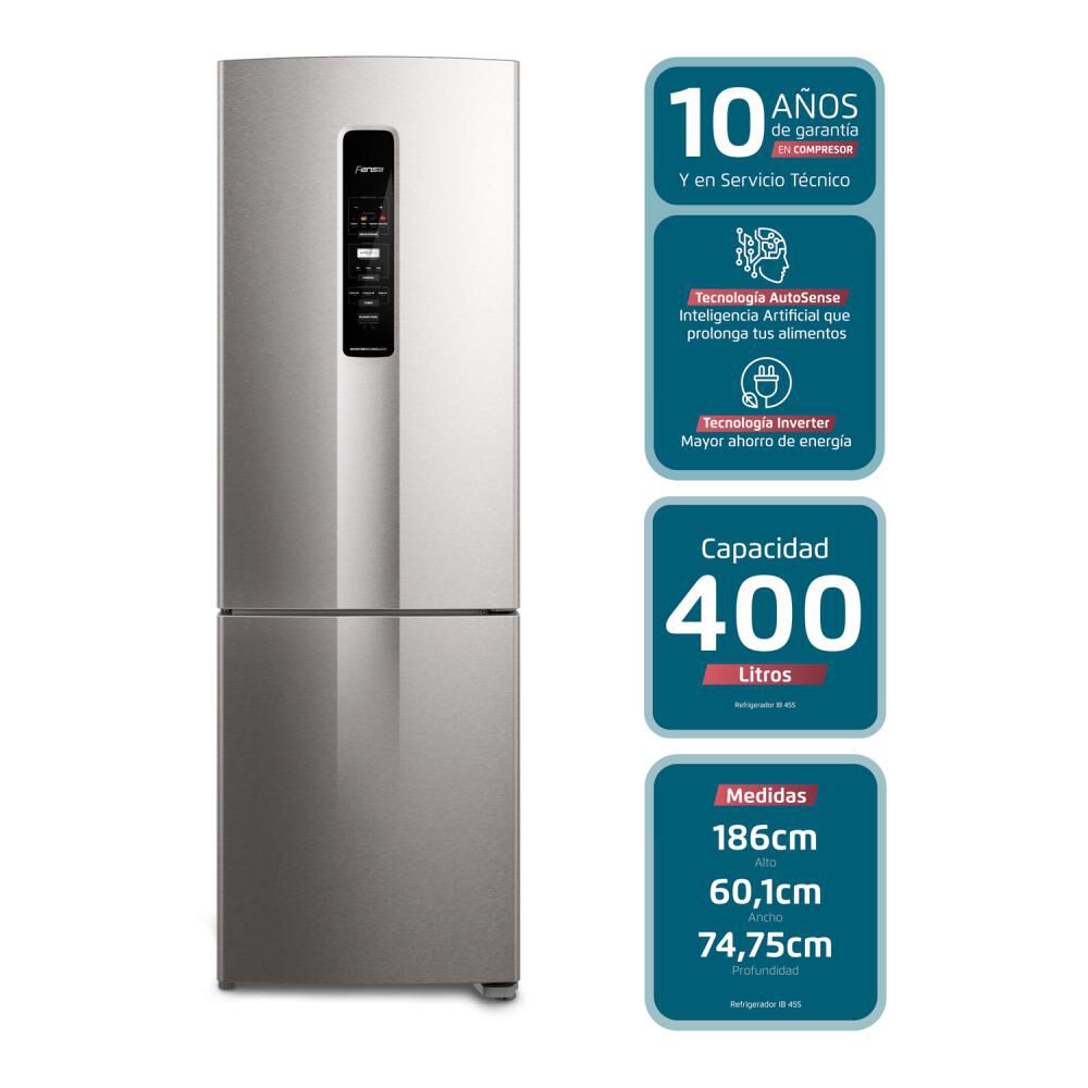 Refrigerador Bottom Freezer Fensa IB45S / No Frost / 400 Litros / A+ image number 7.0