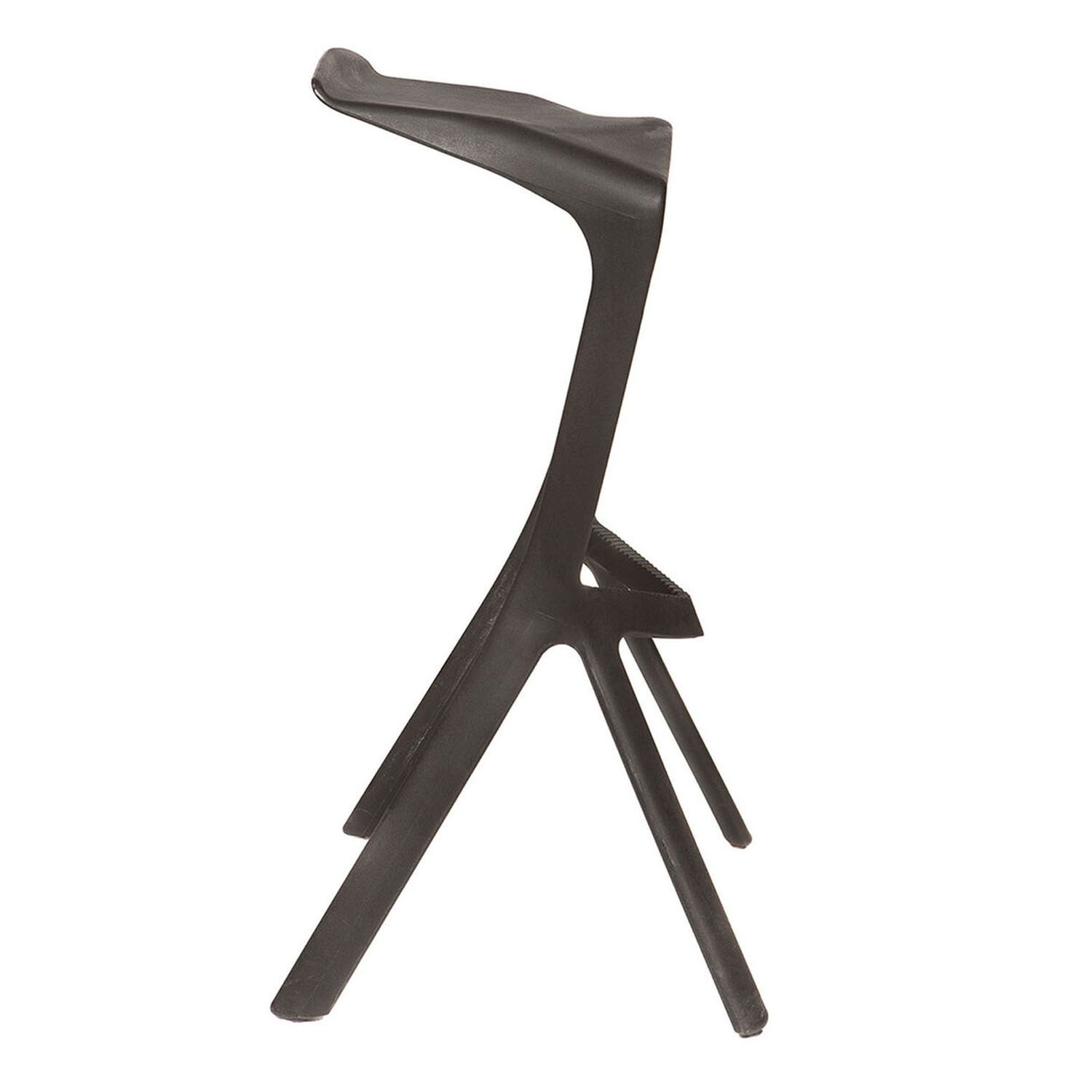 Silla Taburete Bar Apilable Negro 51x42x81cm image number 2.0