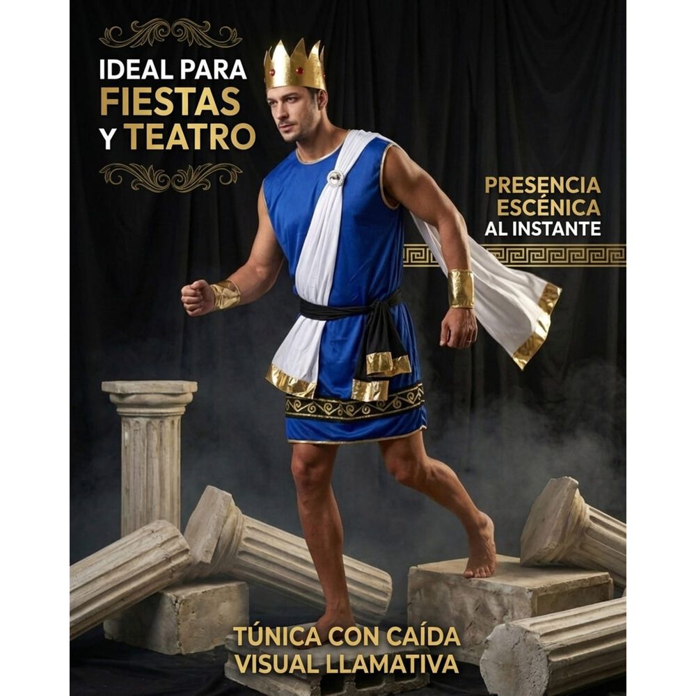 Disfraz Dios Griego Zeus Adulto image number 7.0