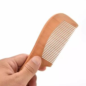 Peine Para Cabello De Madera Café