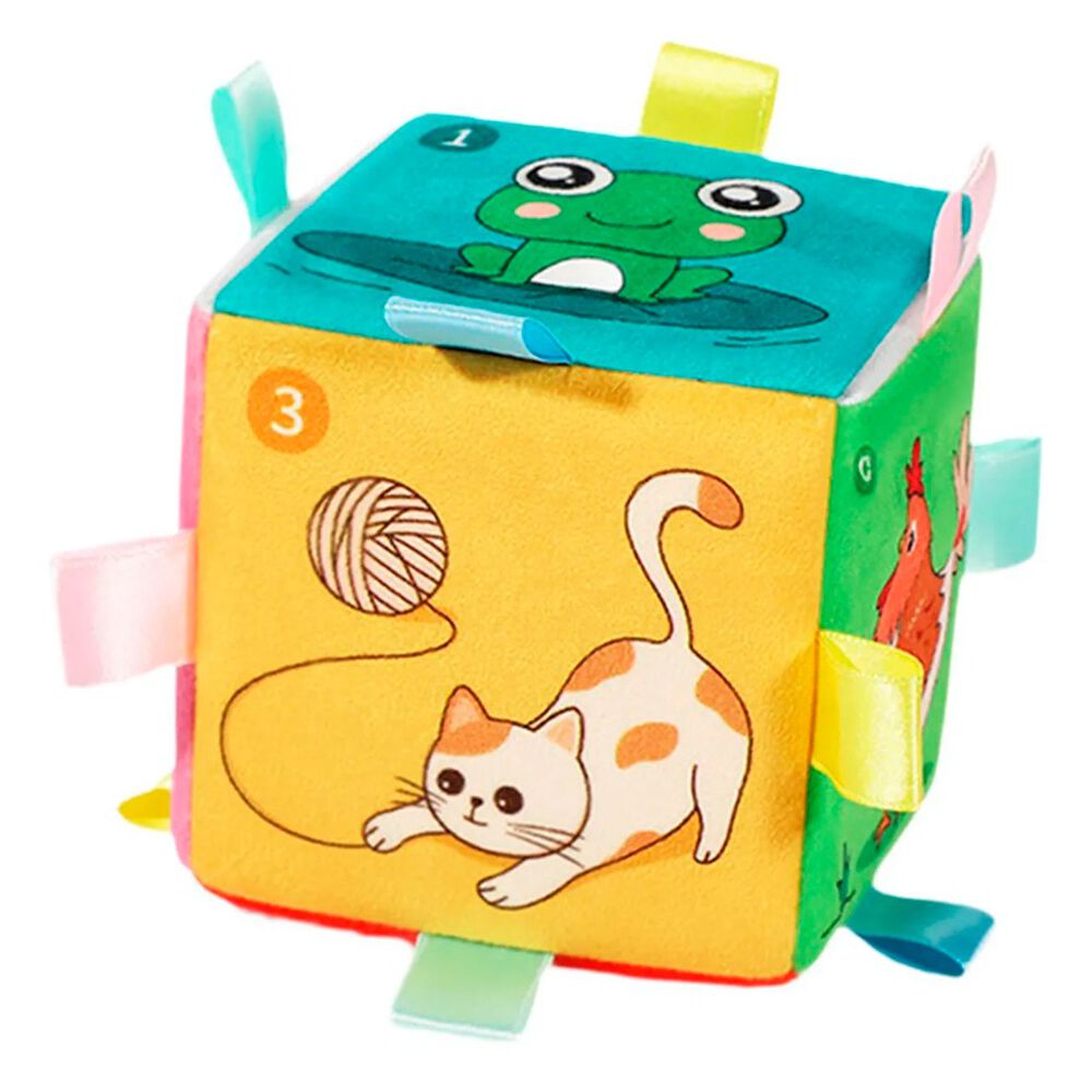 Cubo De Felpa Musical Para Bebés Con Diseño De Animales image number 0.0