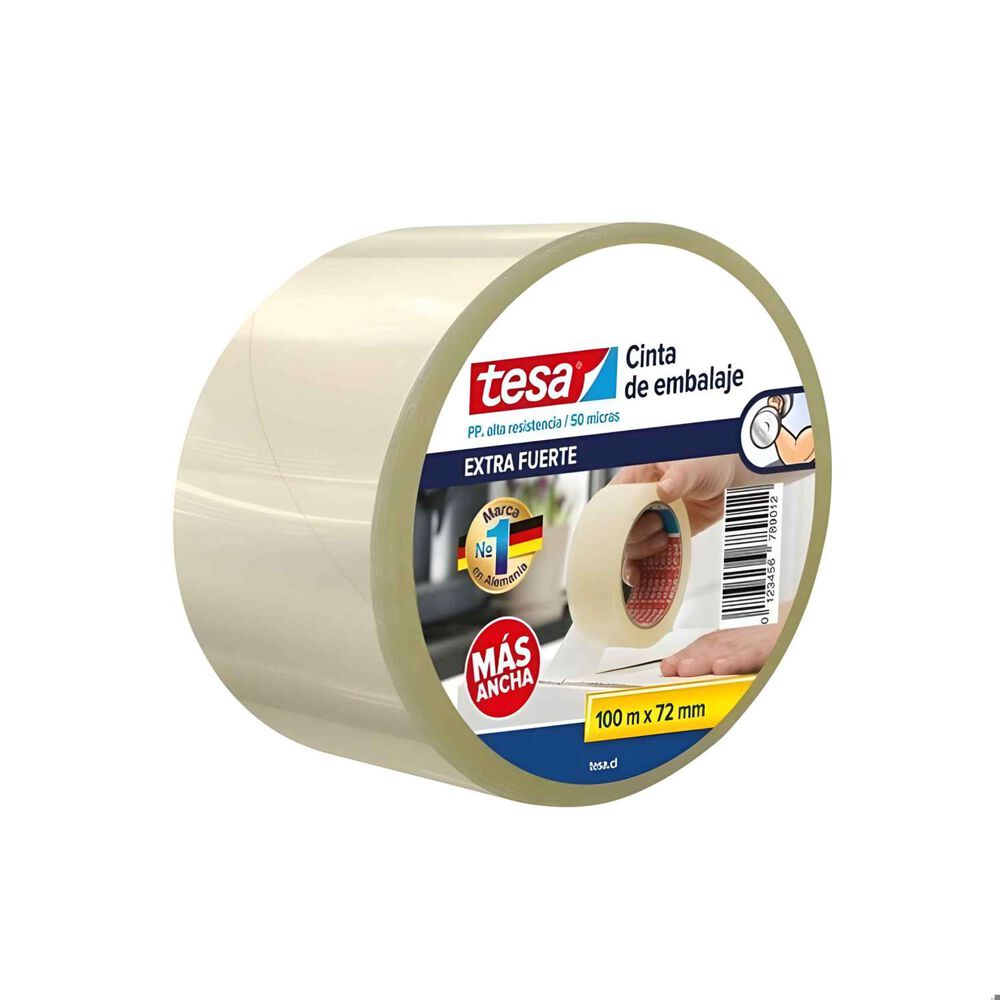 Cinta De Embalaje Extra Fuerte Transparente 72mm X 100mts - Tesa image number 0.0