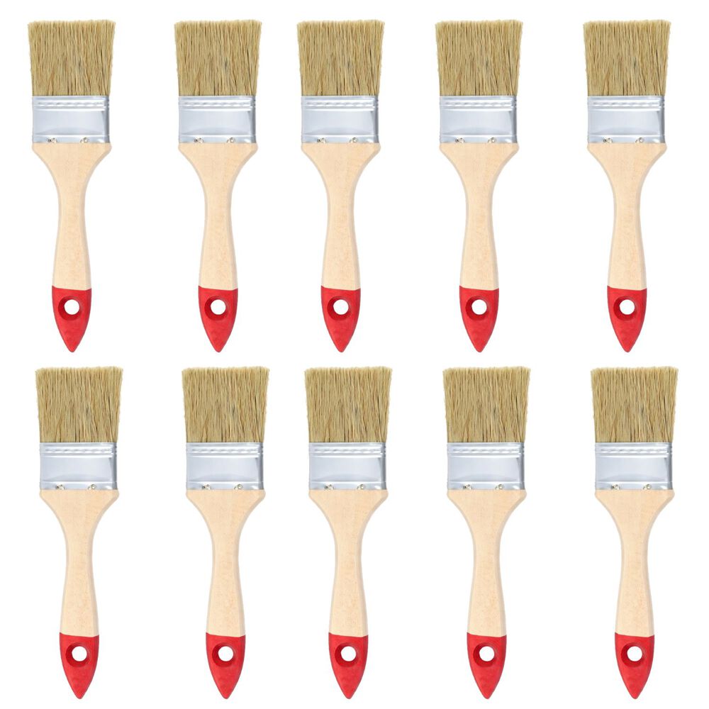 Set 10 Brochas Mango Madera 2 Pulgadas Para Pintura Pintar image number 0.0