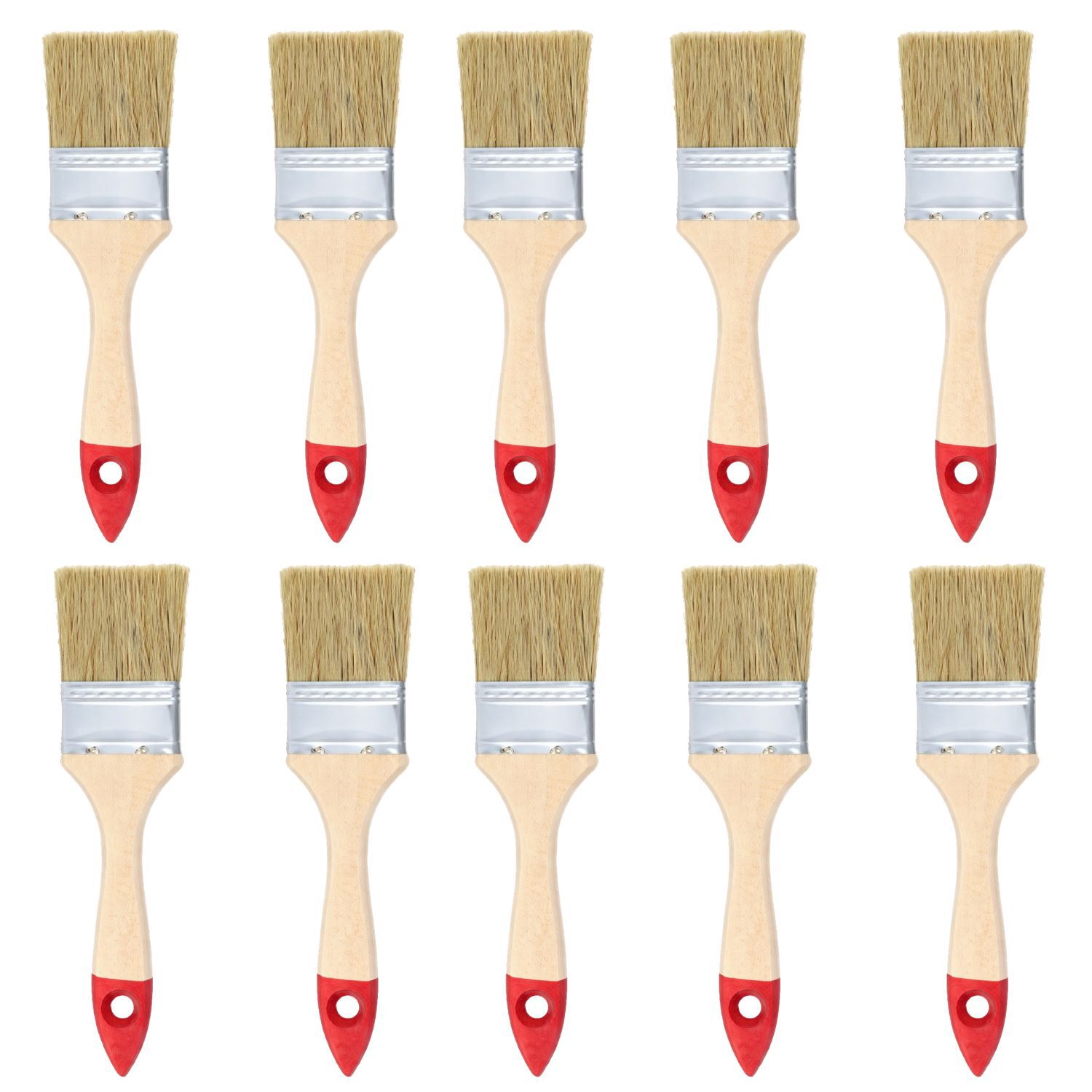 Set 10 Brochas Mango Madera 2 Pulgadas Para Pintura Pintar image number 0.0