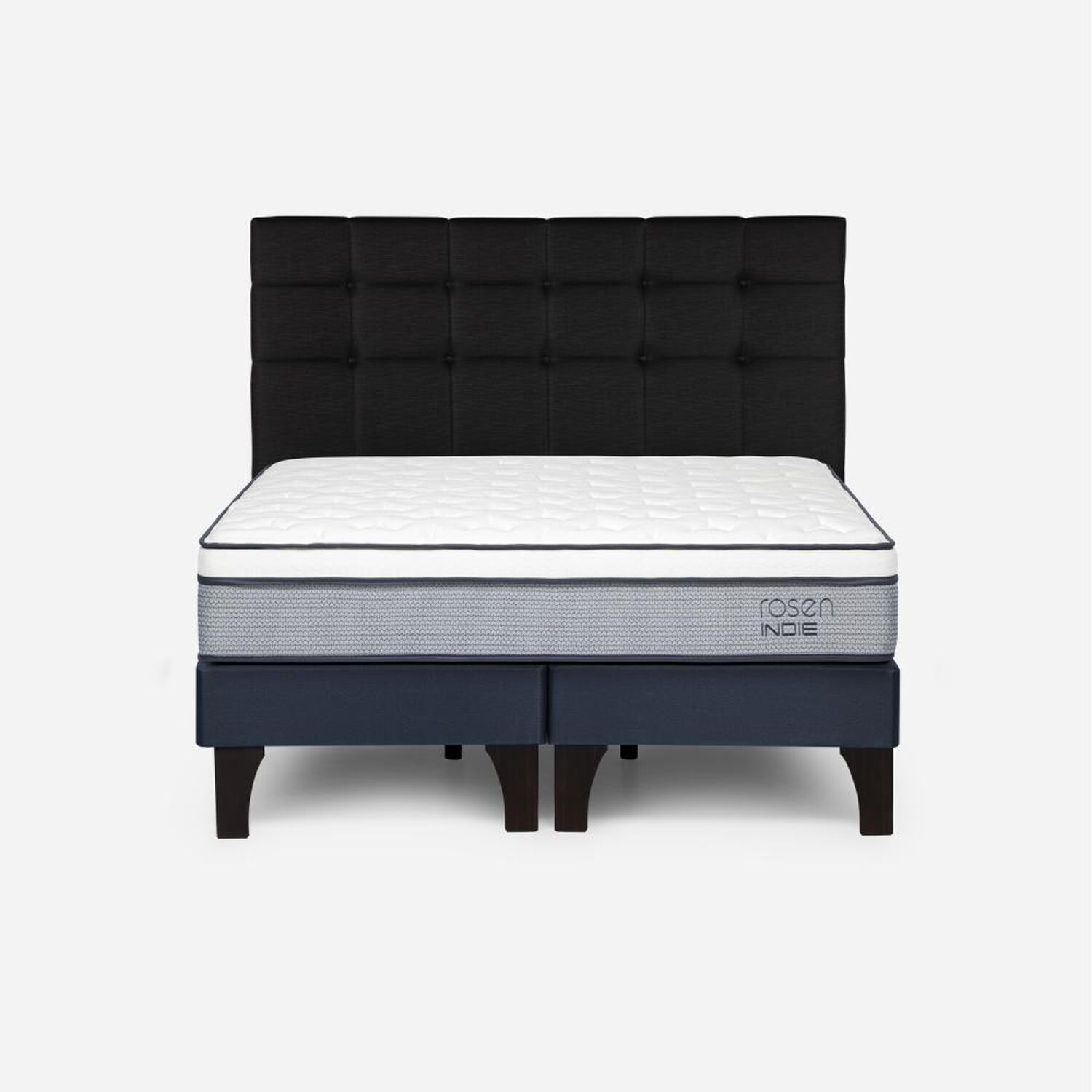 Cama Europea Rosen Indie / King / Base Dividida + Respaldo Issey Grafito image number 0.0