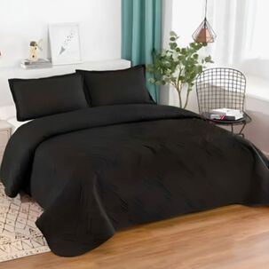 Cubrecama Quilt De Verano 2 Plazas Negro