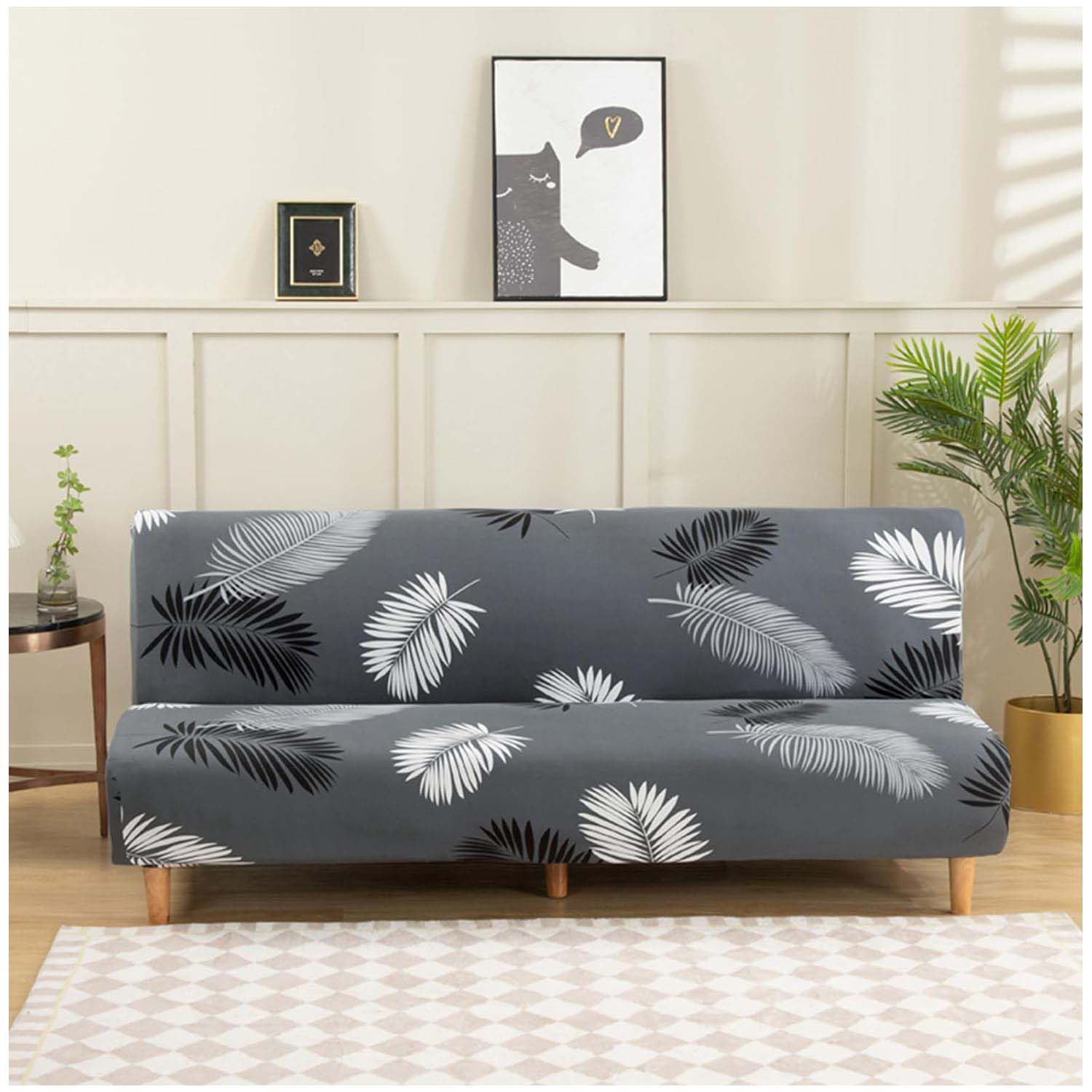 Funda De Futon Elasticado Burdeo image number 0.0