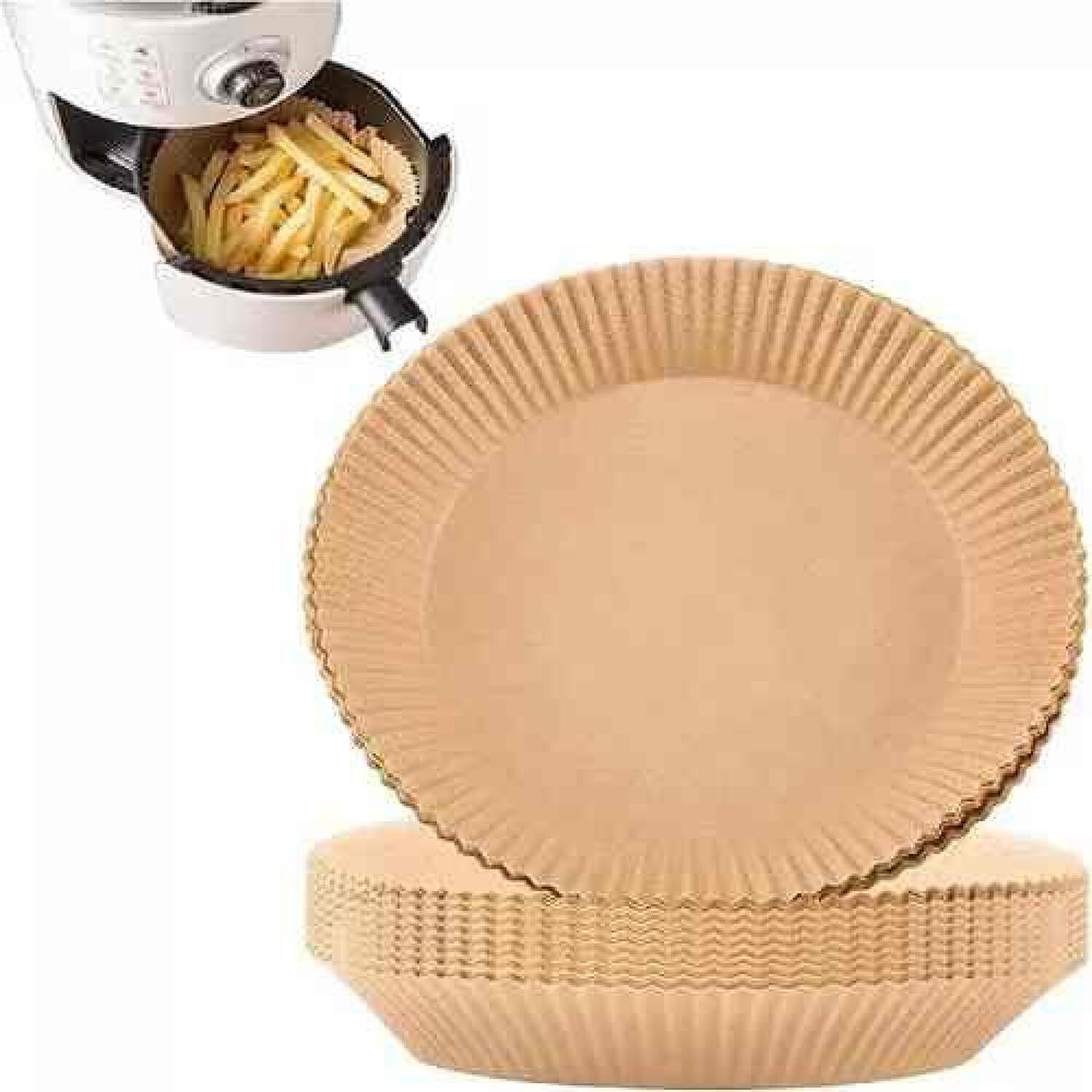 Forros Desechables Antiadherente Freidora 100 Pcs Air Fryer image number 3.0