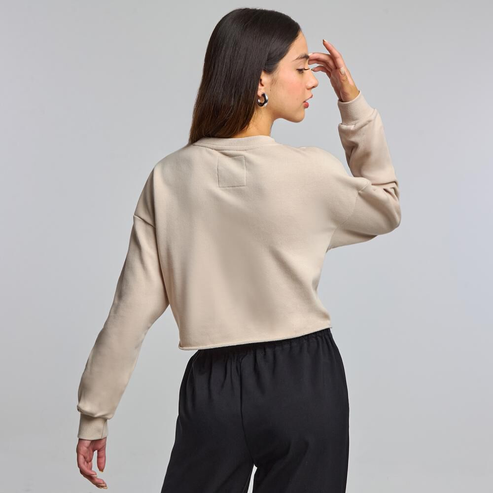 Polerón Crop Cuello Redondo Mujer Freedom image number 3.0