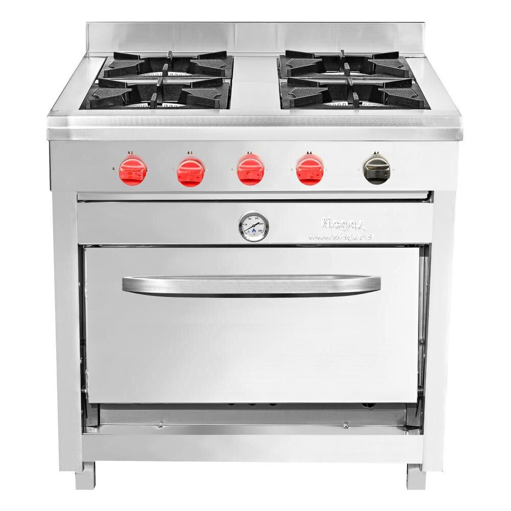 Cocina Semi Industrial Ticgas 4 Platos Inoxidable 58x65 / Gas Licuado image number 0.0