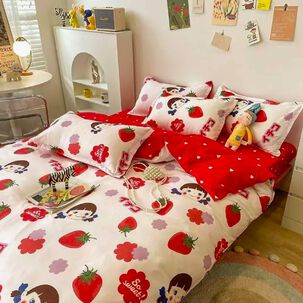 Juego Funda De Plum&oacute;n + Sabana 200 Hilos King