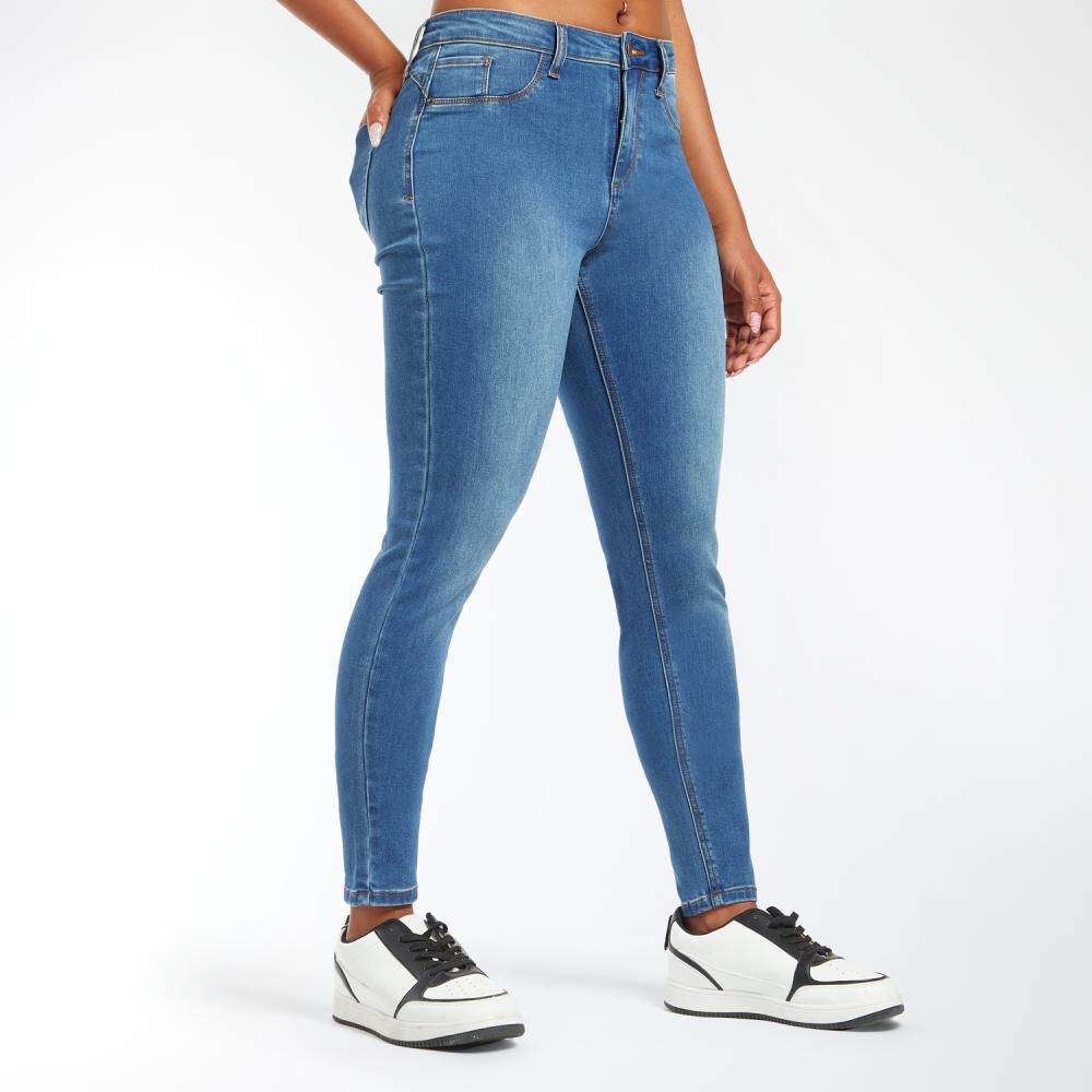 Jeans Básico Denim Tiro Alto Super Skinny Mujer Rolly Go image number 2.0