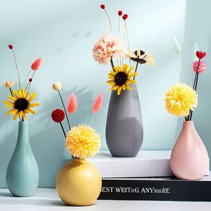 Set 4 Floreros Estilo N&oacute;rdico De Ceramica