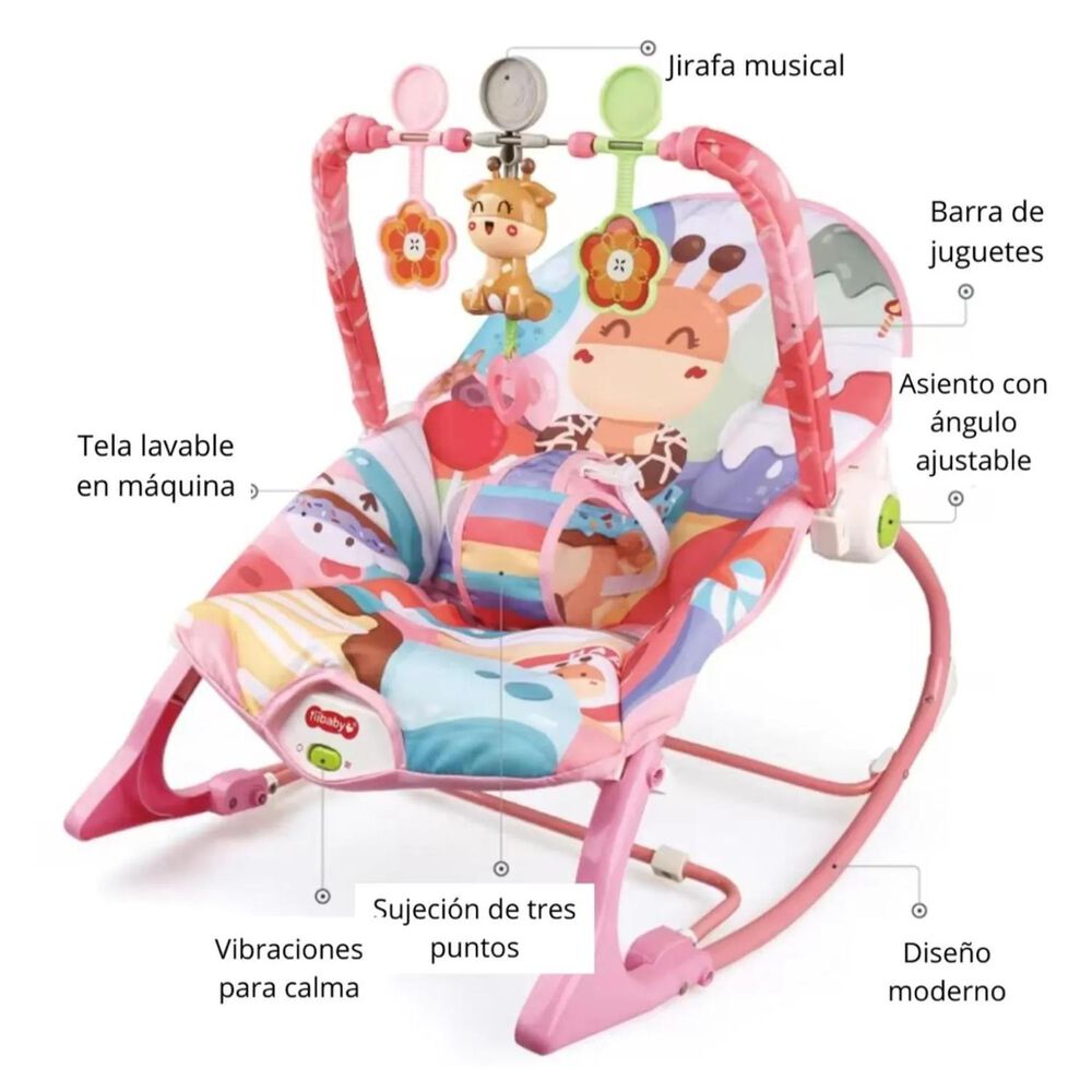 Silla De Comer Para Bebe Ajsutable Y Plegable Infantil image number 2.0