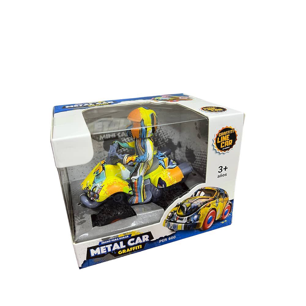 Auto | Camioneta | Moto Metalico Graffiti Juguete Fricci&oacute;n image number 6.0
