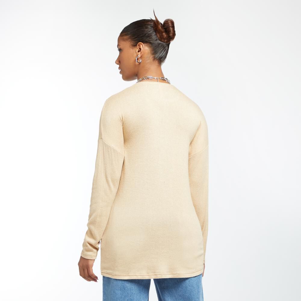 Sweater Tejido Básico Delgado Regular Cuello Redondo Mujer Rolly Go image number 3.0