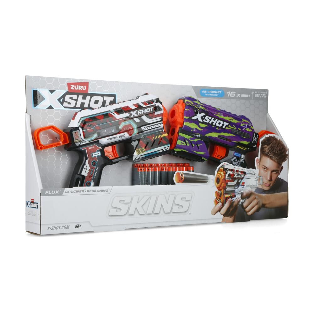Pack 2 Lanzador X-shot Flux Slins 16 Dardos image number 2.0