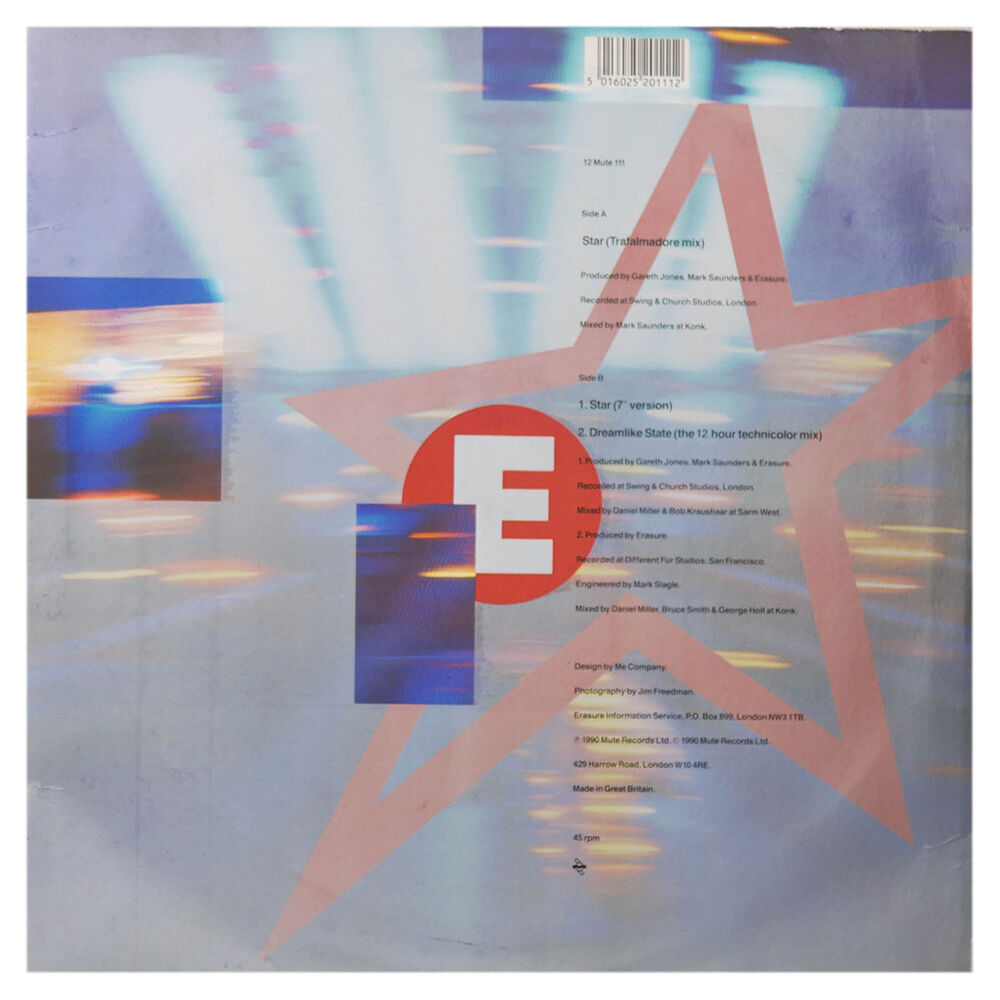 Erasure - Star | 12" Maxi Single Usado image number 1.0