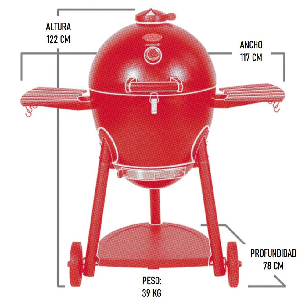 Parrilla Kamado Char Griller Akorn De 20" image number 7.0
