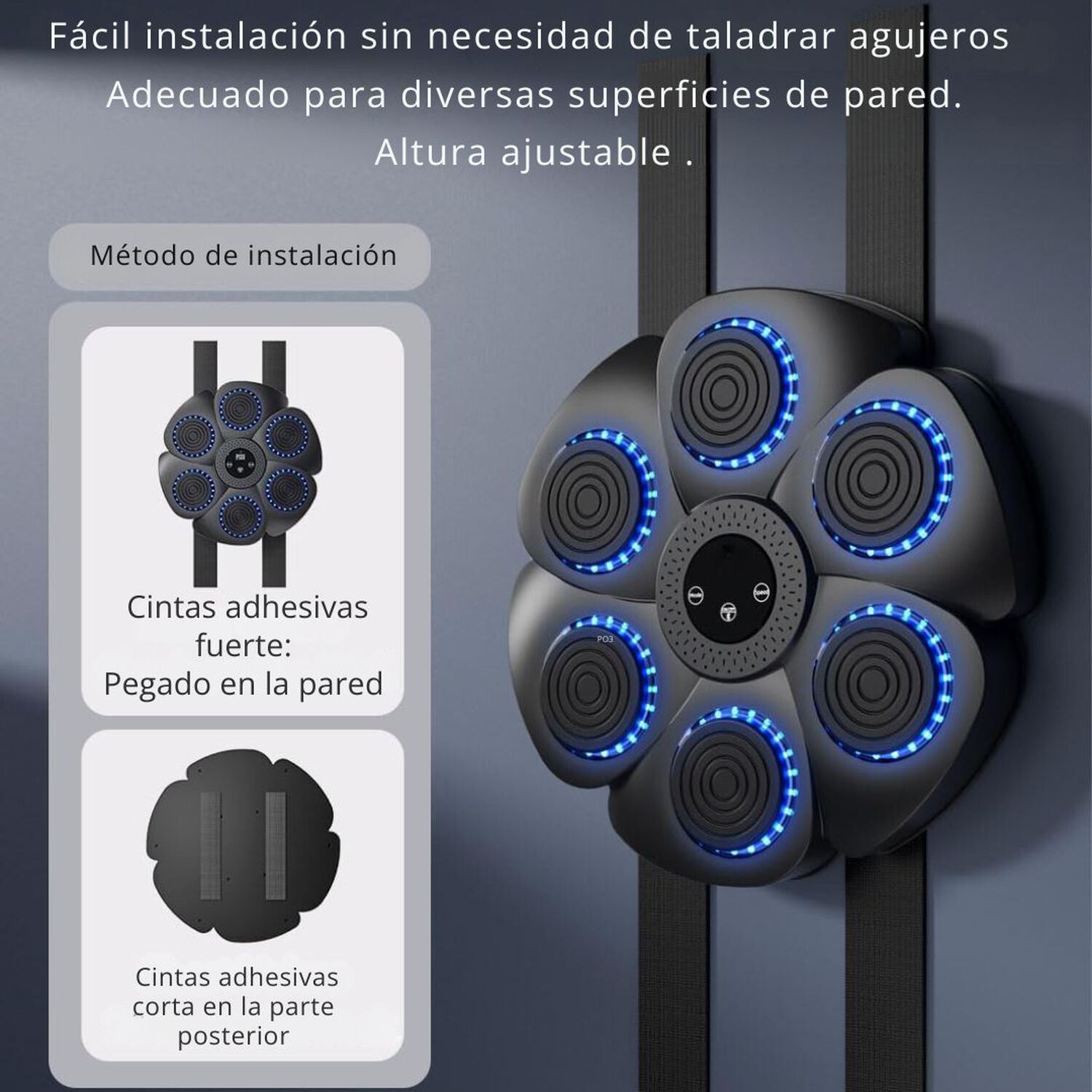 M&aacute;quina De Boxeo Musical Bluetooth Con Guantes image number 4.0