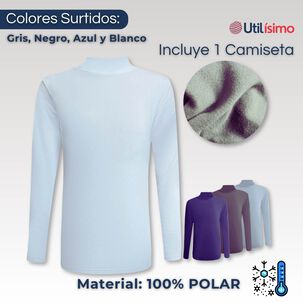 Camiseta Polera Beatle Polar Manga Larga Ni&ntilde;o Primera Capa Surtido