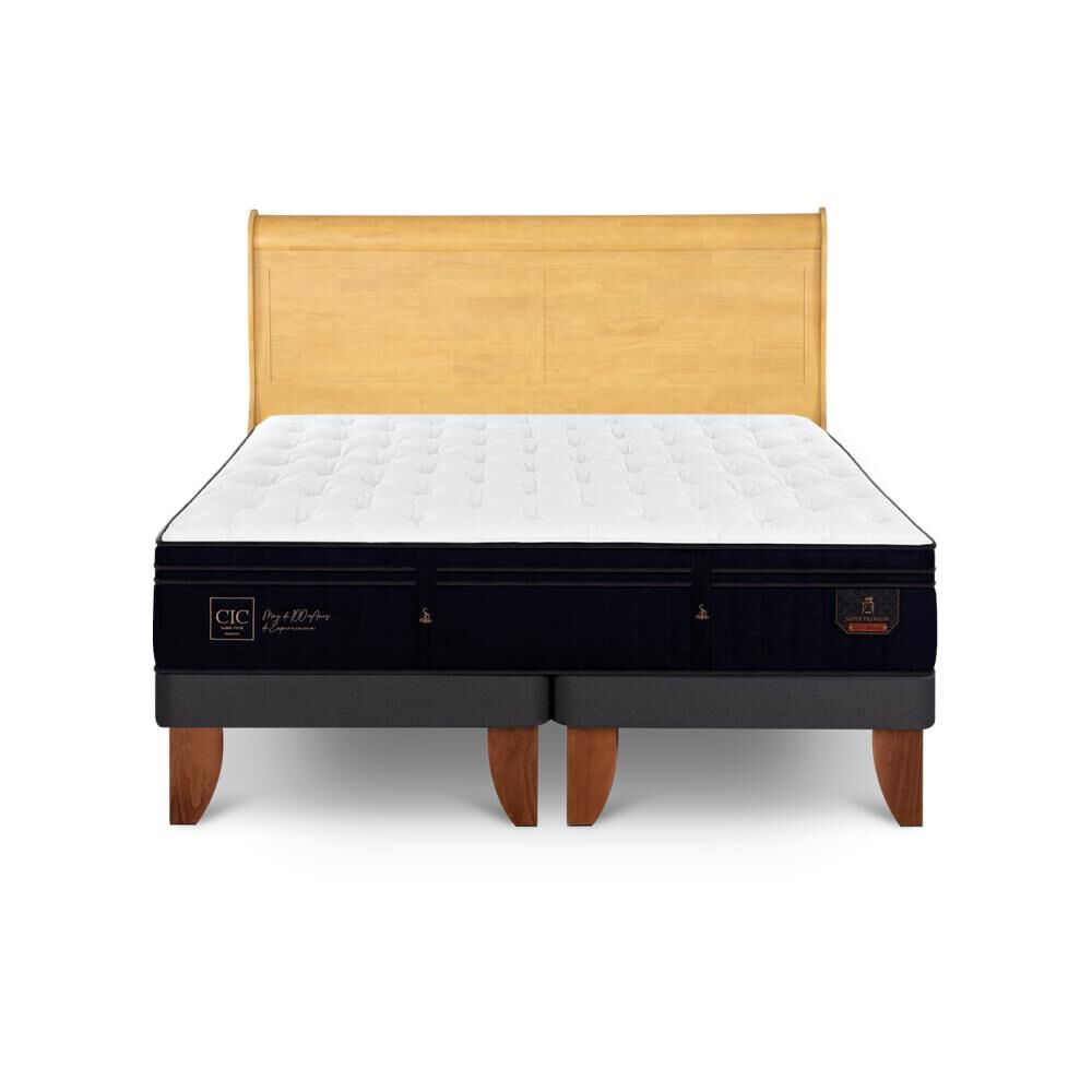 Cama Europea Cic Linea Premium / King / Base Dividida + Respaldo image number 0.0