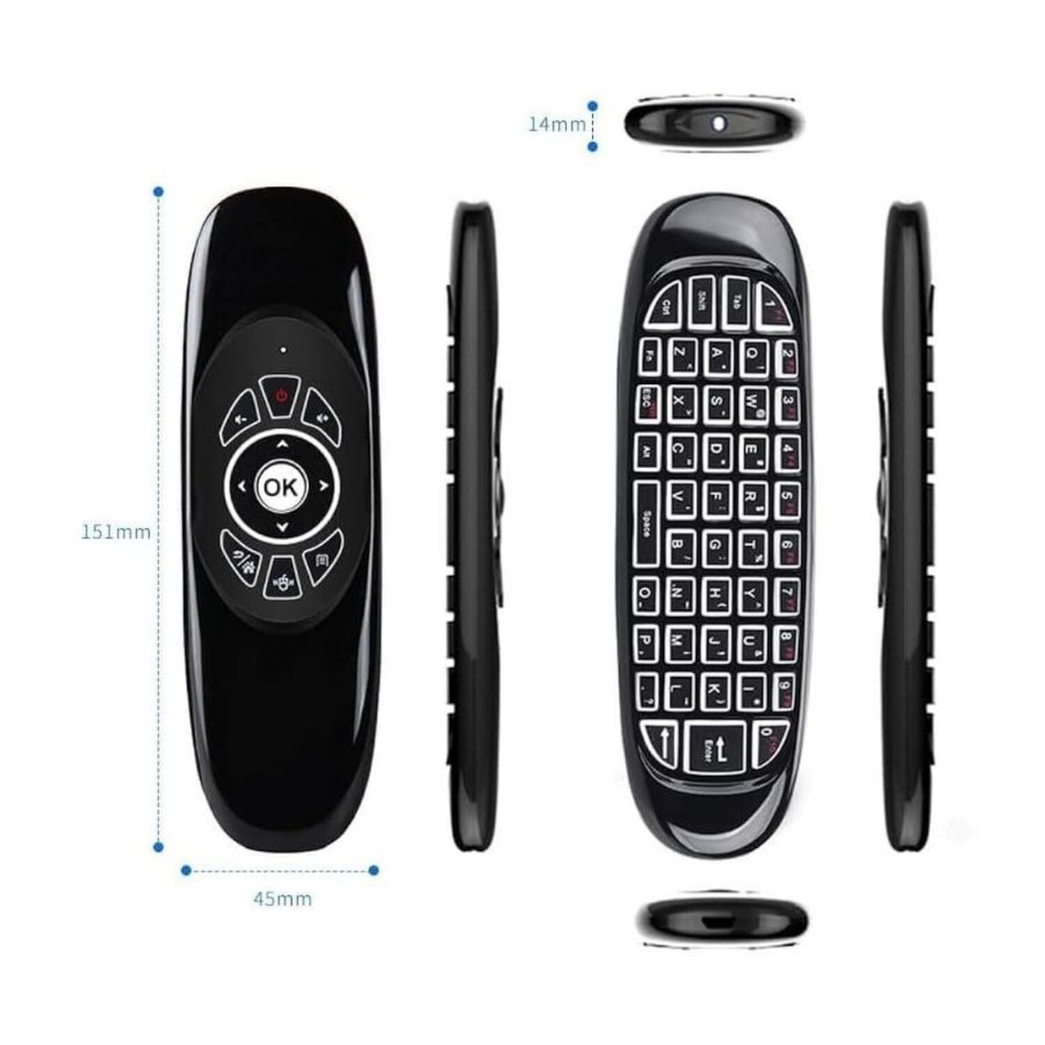 Air Mouse Teclado Qwerty Inal&aacute;mbrico Rgb 7 Colores Smart Tv Pc image number 3.0