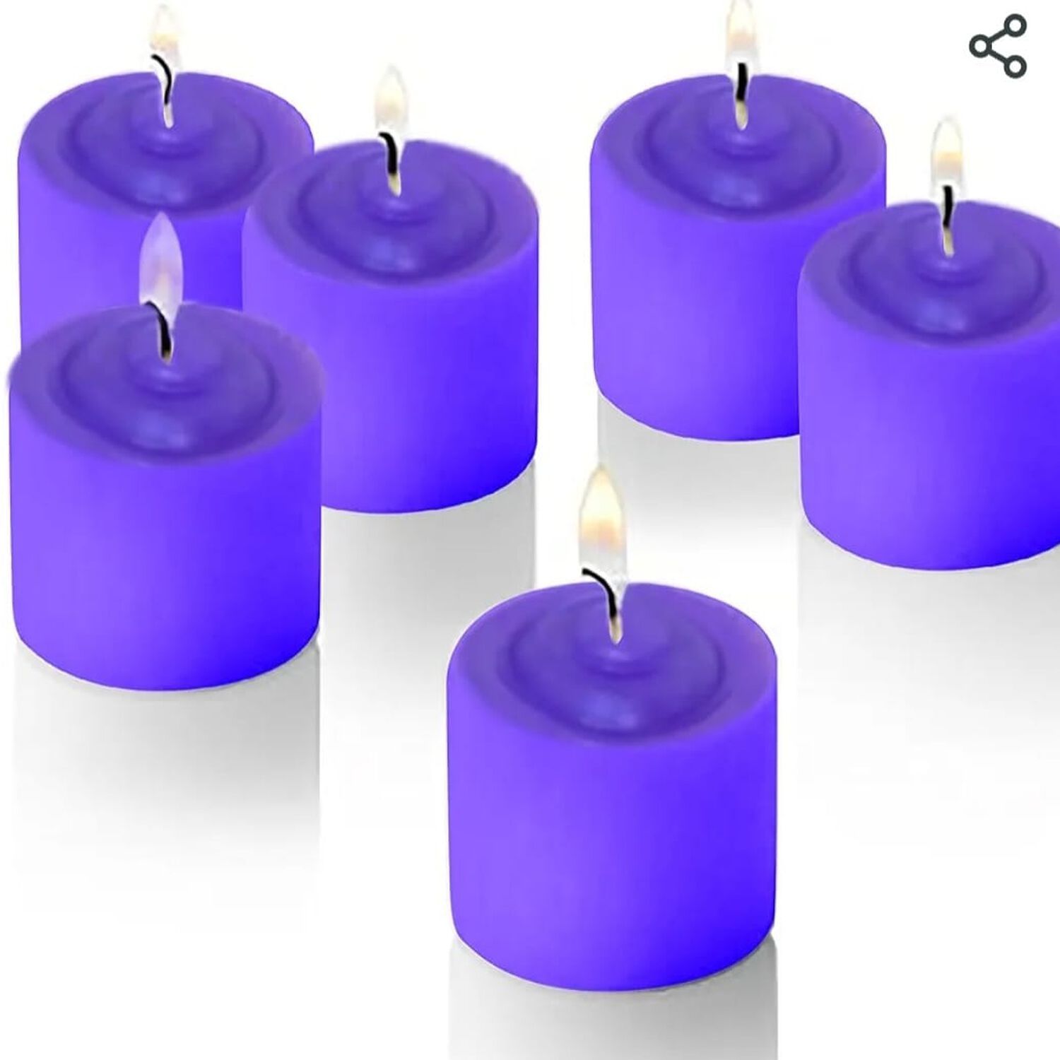 Pack De 12 Velas Moradas Arom&aacute;ticas 3.5x3.5 Cm image number 3.0