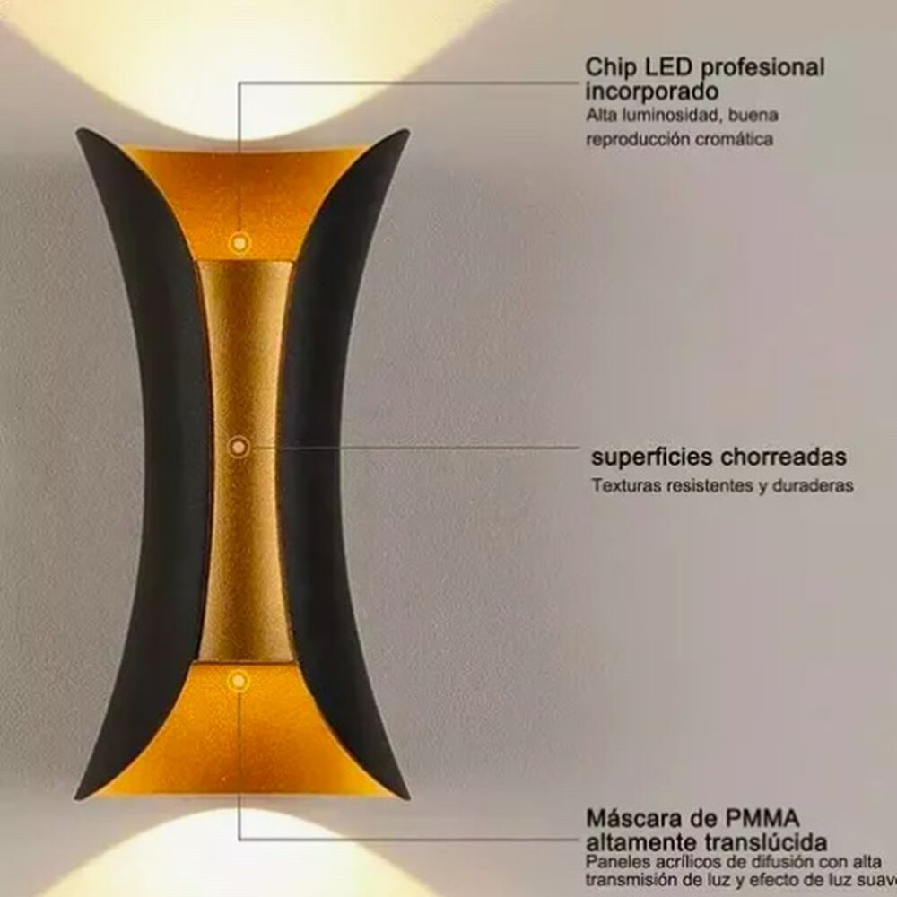 Aplique Led C&aacute;lida Moderno Impermeable image number 5.0