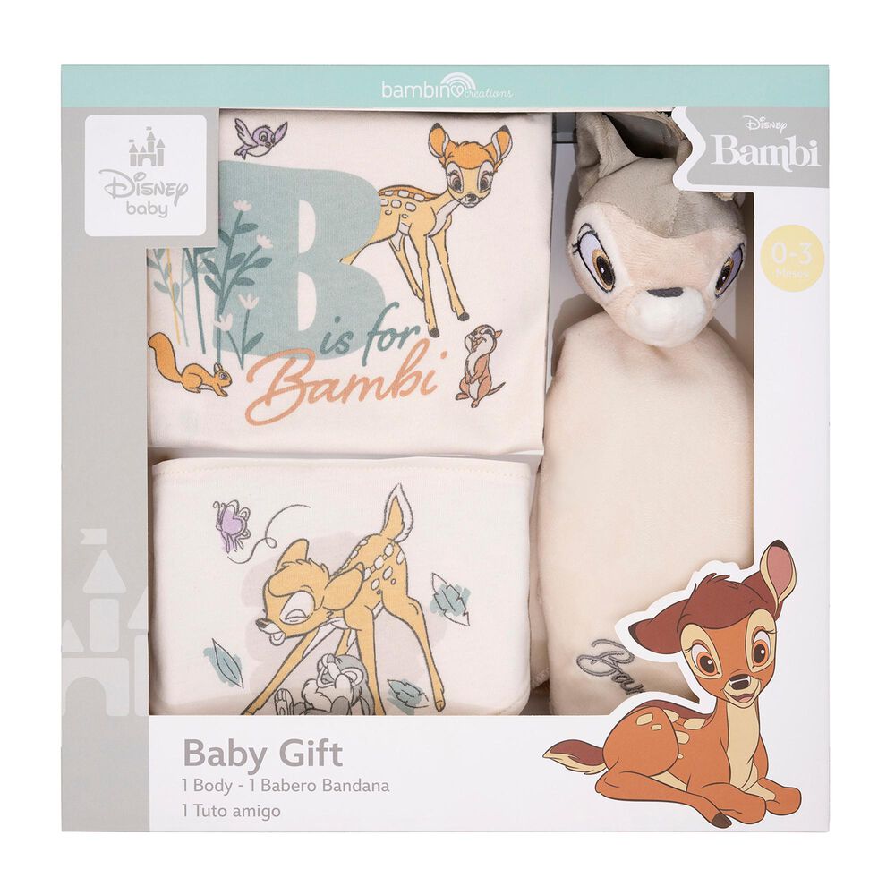 Set 3 Piezas Baby Gift Beige Bambi Unisex 9 - 12 Meses image number 0.0