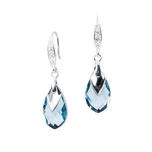 Aros Alaska Cristales Genuinos Aquamarine Joyas Montero
