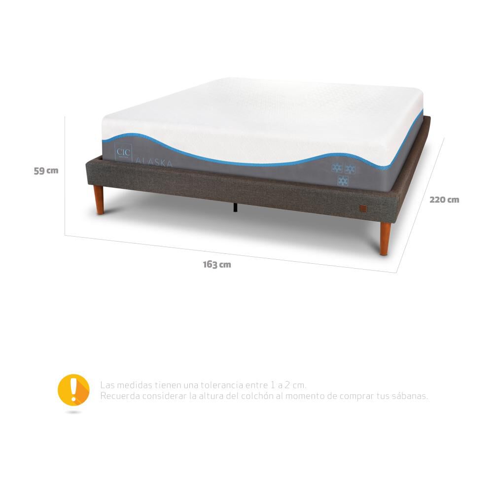 Cama Europea Cic Alaska / 1.5 Plazas / Base Dividida image number 5.0