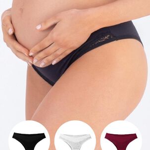 Tri Pack Calzón Embarazada Encaje Multicolor 2rios