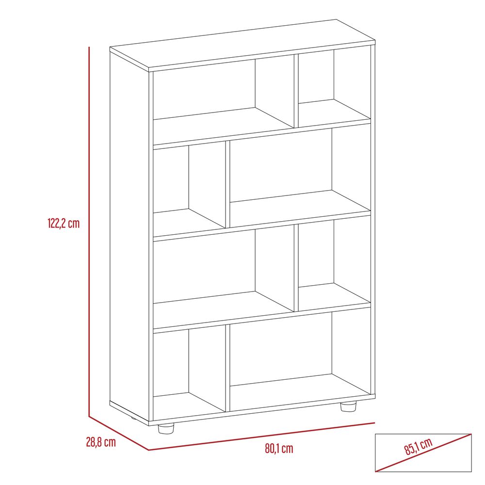 Biblioteca Modular 8 Repisas Fm-011g Gris image number 5.0