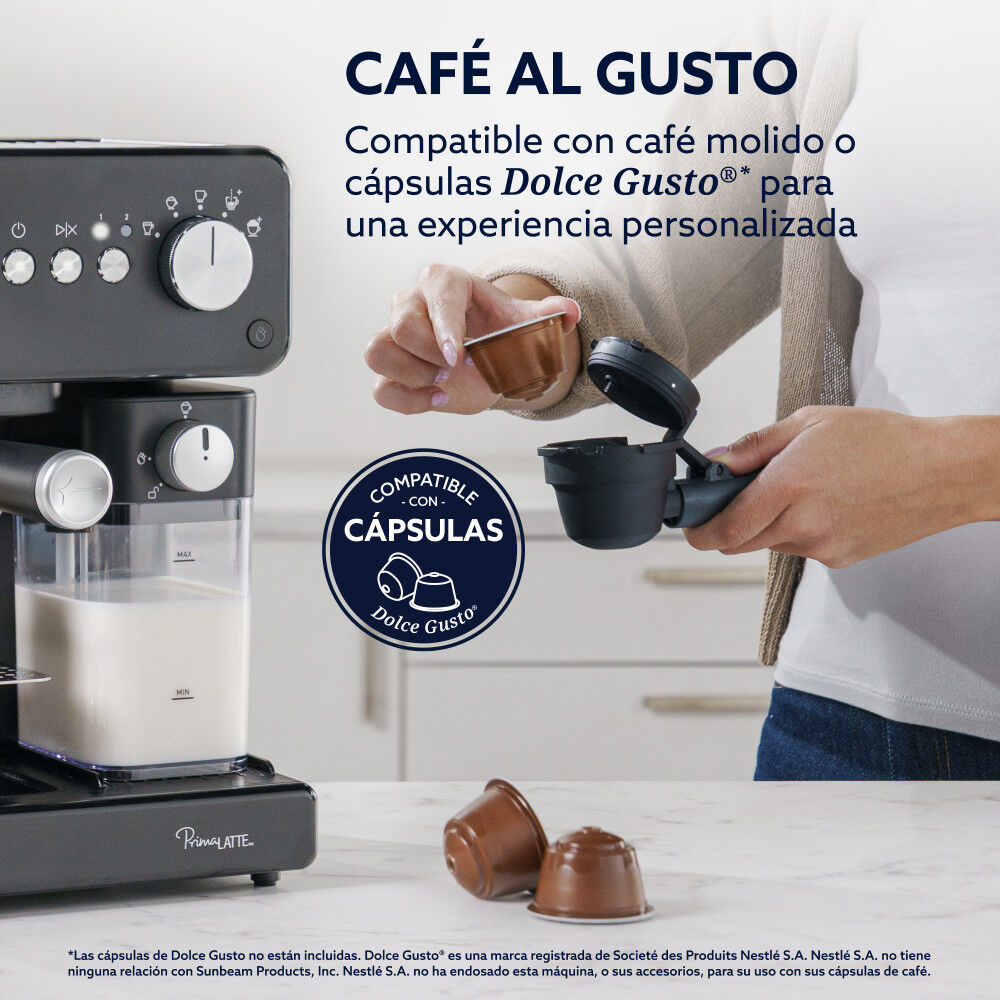 Cafetera Automática Oster Primalatte Negro Bvstem6604bk image number 2.0