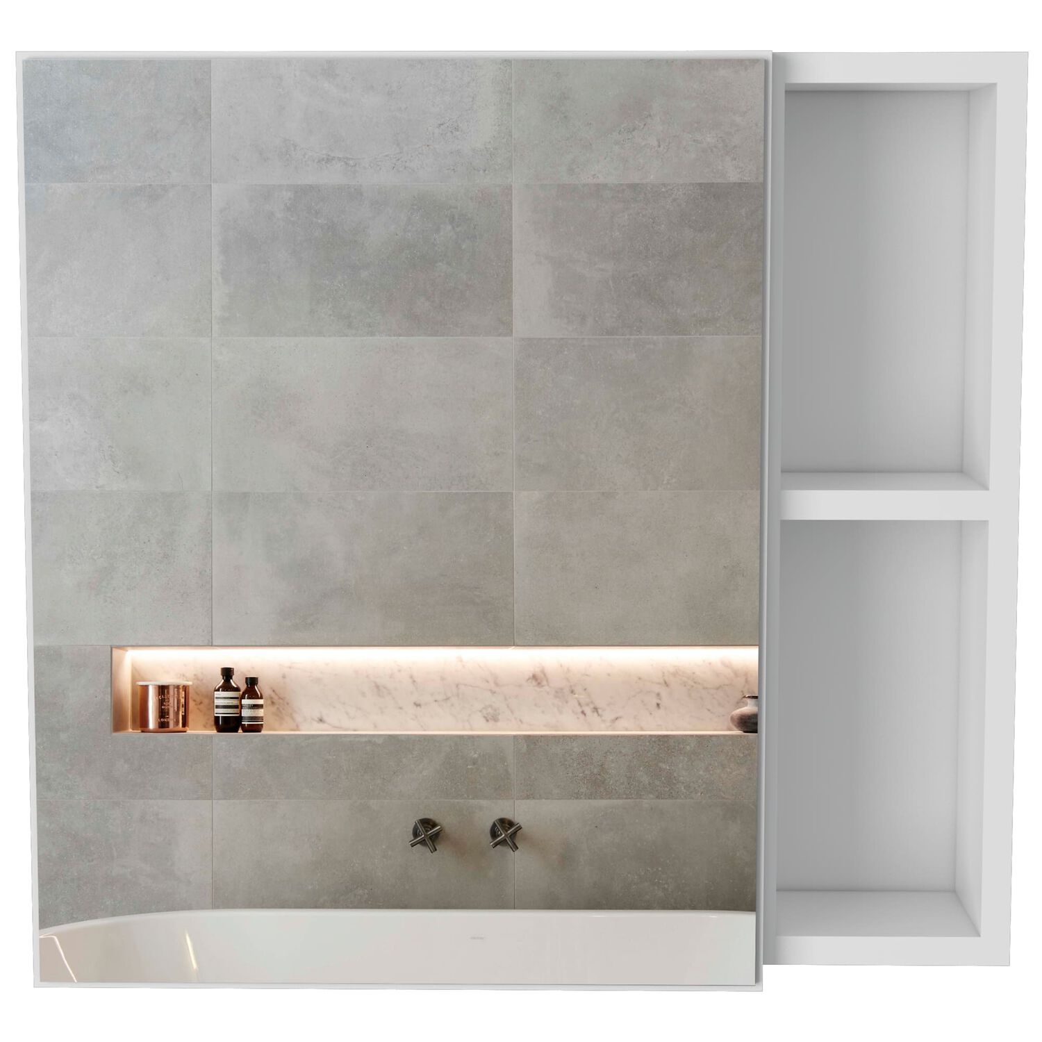 Botiquin De Ba&ntilde;o 1 Puerta 47.3x50x12.2 Cm Blanco image number 3.0